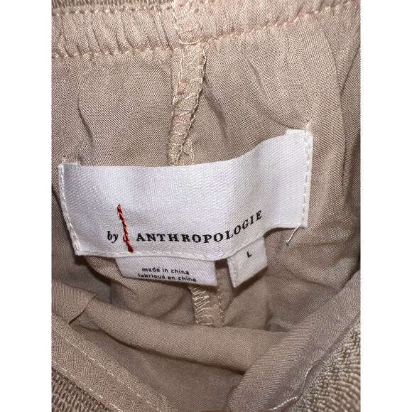 Anthropologie Tiered Ruffle Midi Skirt — Beige Mesh, Size L - Picture 6 of 7